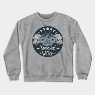 Spoonie Witch Moth Moon Stars Blue Crewneck Sweatshirt